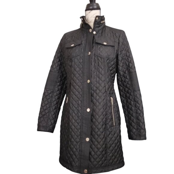 MICHAEL Michael Kors Jackets & Blazers - Michael Kors | Black Quilted Coat Snap/Zip | Size S